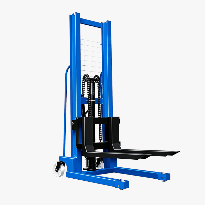 Apilador manual de 1000 kg con horquillas ajustables