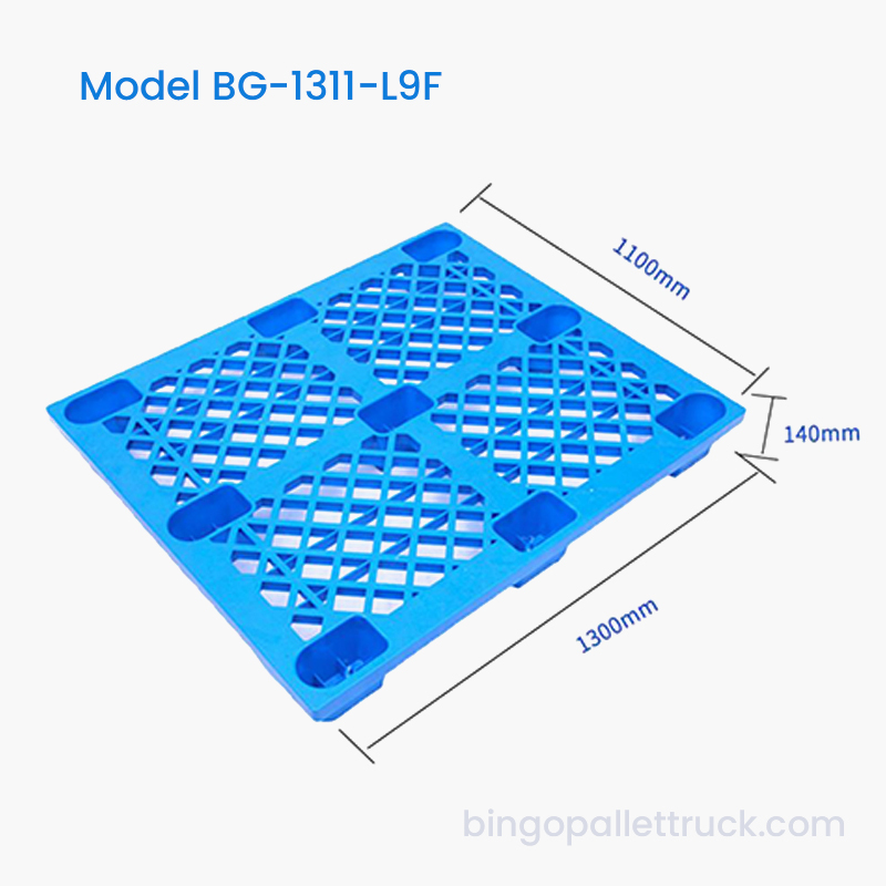 Palet duradero de servicio ligero de 1300×1100 mm con entrada de 4 vías