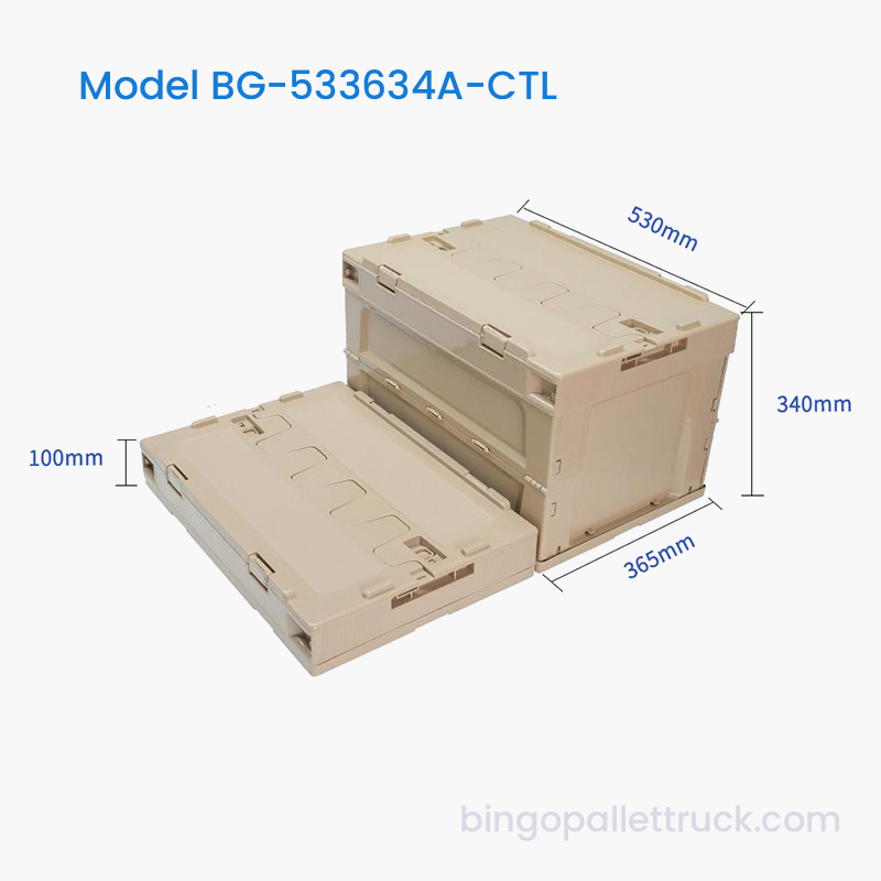 Bolso de plástico plegable de 50 l con tapa