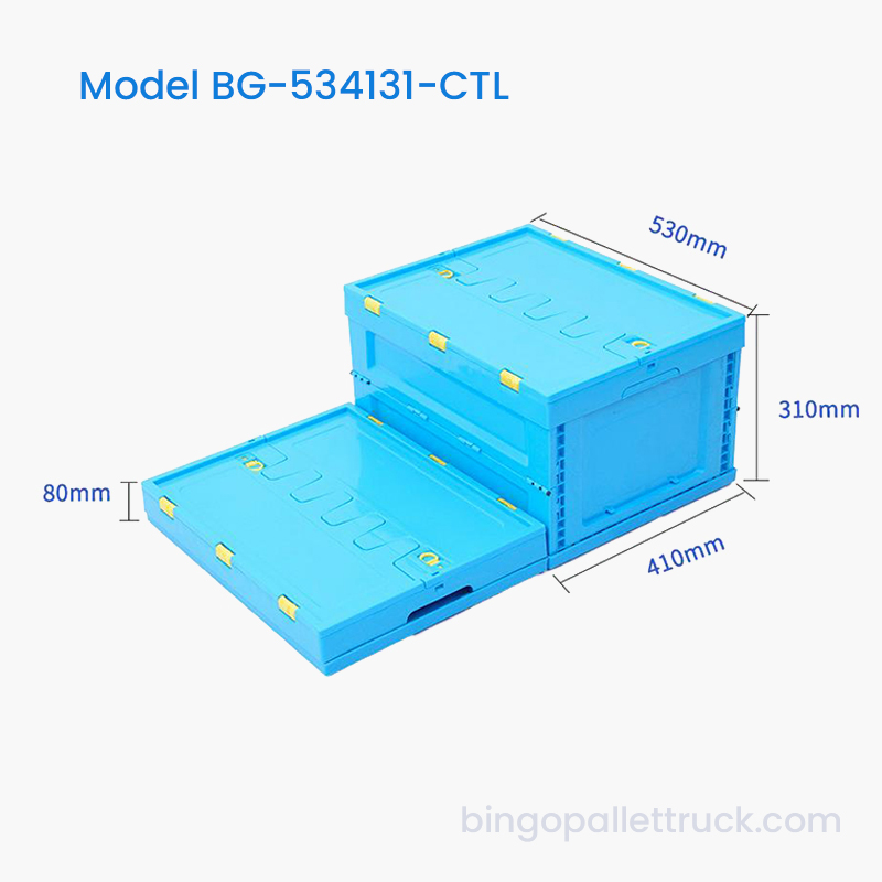 Bolso de plástico plegable de 53 l con tapa