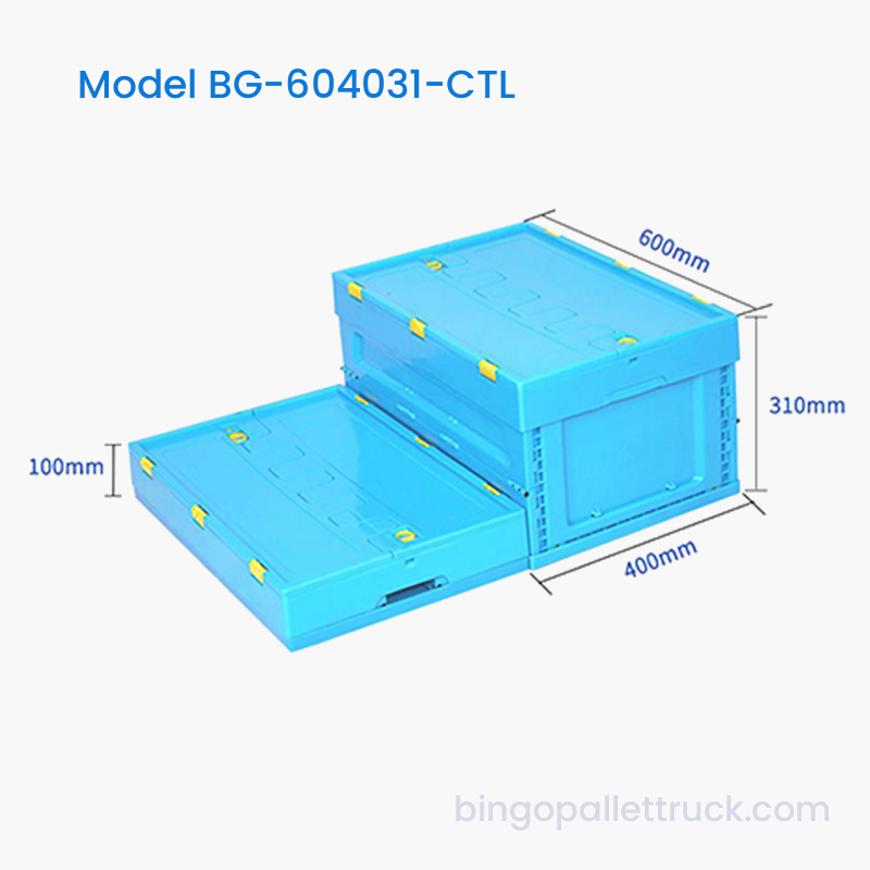 Bolso de plástico plegable de 57 l con tapa