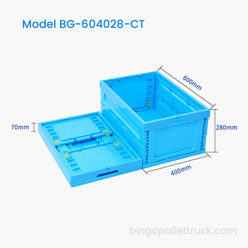 Caja de plástico plegable de 53 l