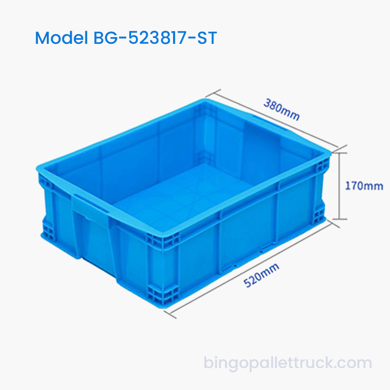 Caja de plástico apilable de 26 litros