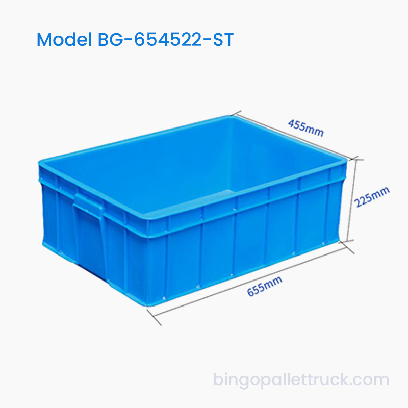 Caja de plástico apilable de 56 litros