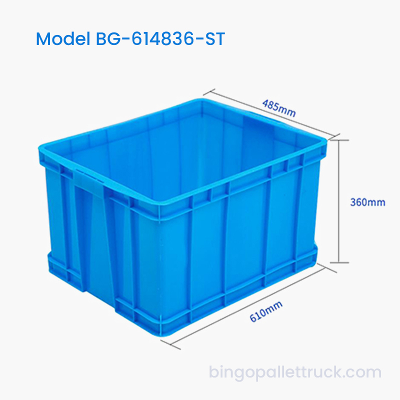 Caja de plástico apilable de 86L