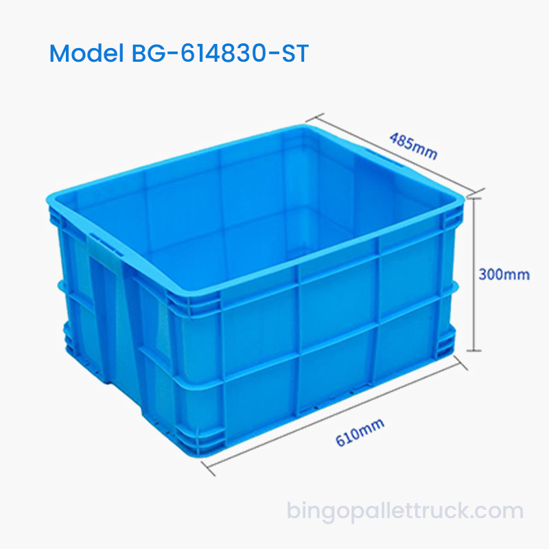 Caja de plástico apilable de 71 litros