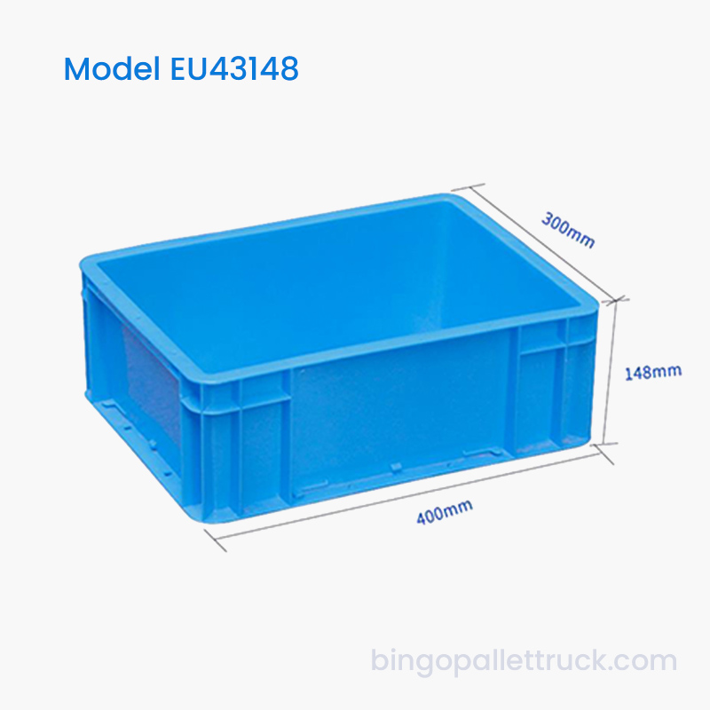 Caja de plástico UE de 14 litros para almacenamiento y recolección de piezas de fábrica