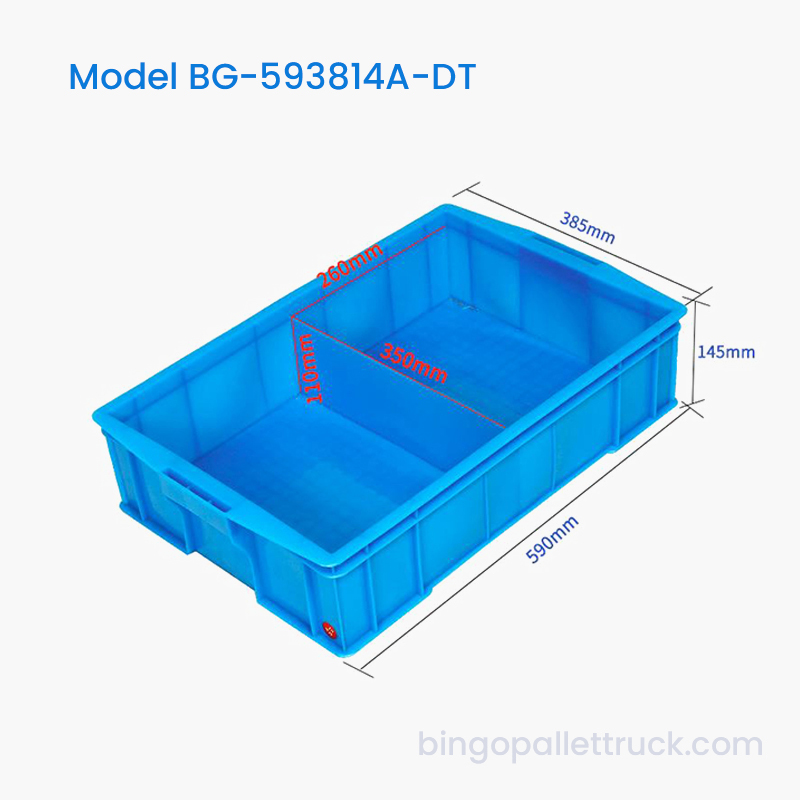 Caja de plástico divisible con 2 compartimentos para uso industrial