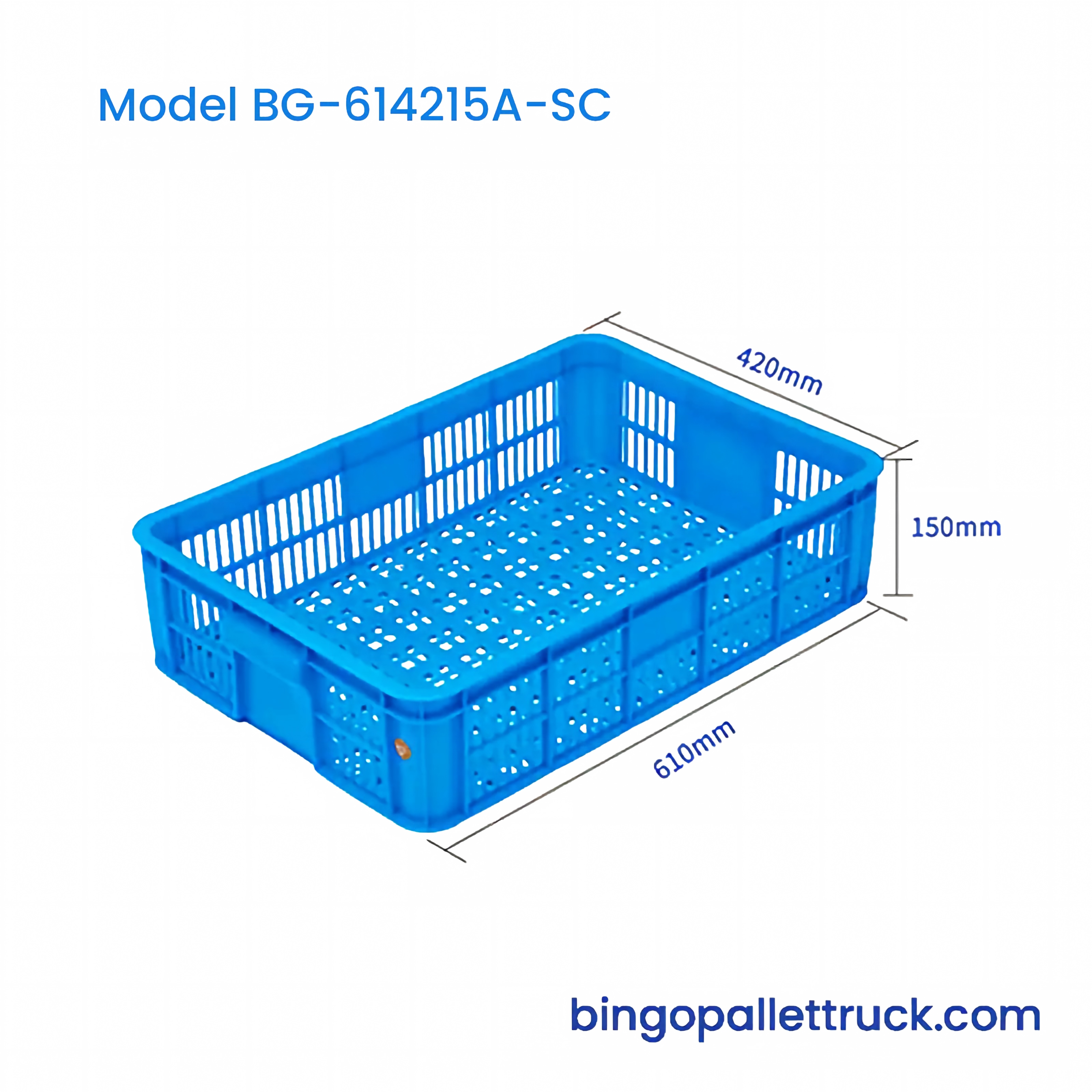 Caja Plástica Apilable de 31L para Logística de Productos Frescos en Cadena de Frío