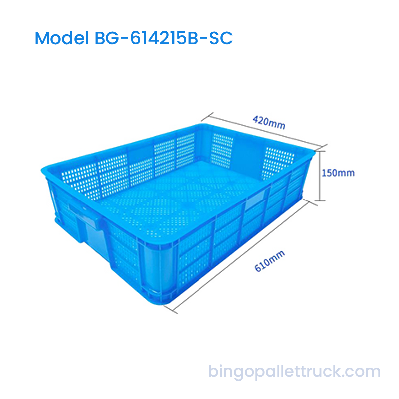 Caja Plástica Apilable Resistente de 31L para Transporte de Camarones Vivos