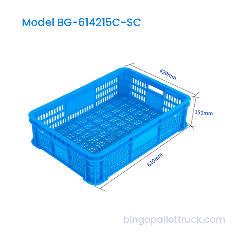 Caja Plástica Apilable de Grado Alimenticio de 31L para Productos Frescos y Mariscos