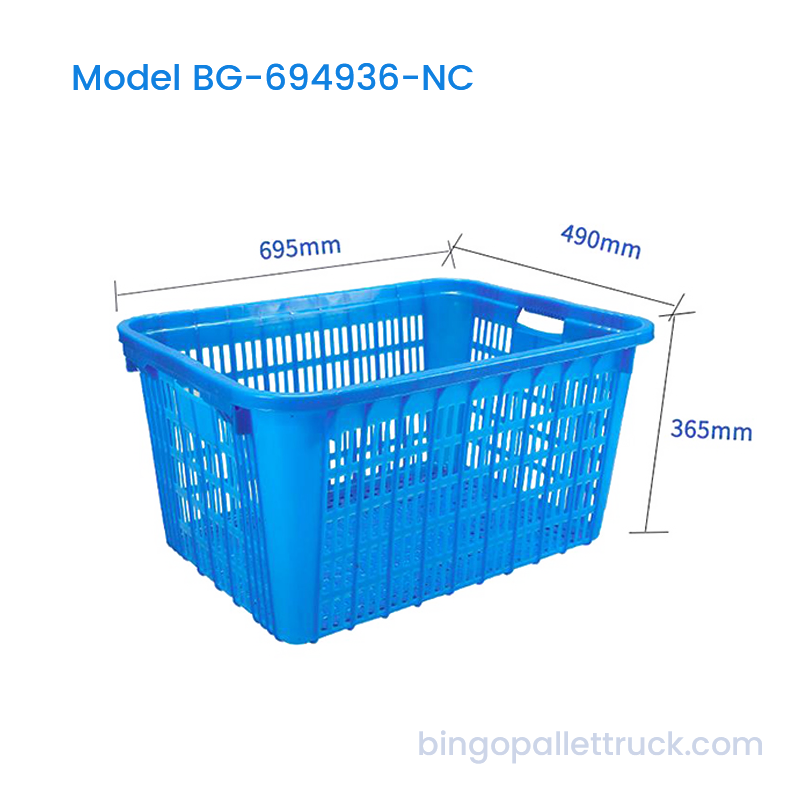 Caja de plástico apilable de 101 litros