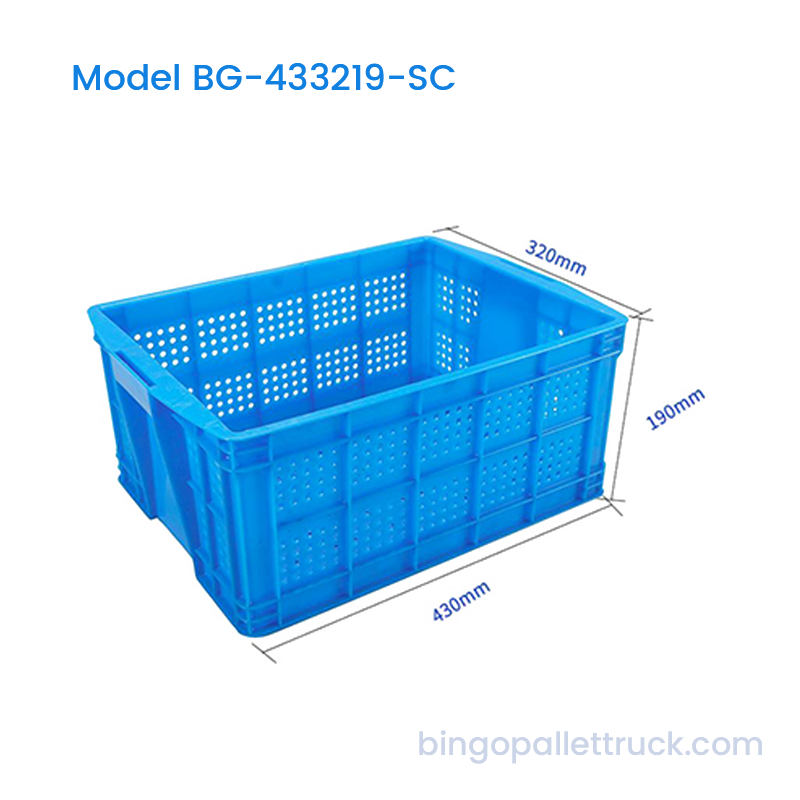 Caja de plástico apilable de 22 litros
