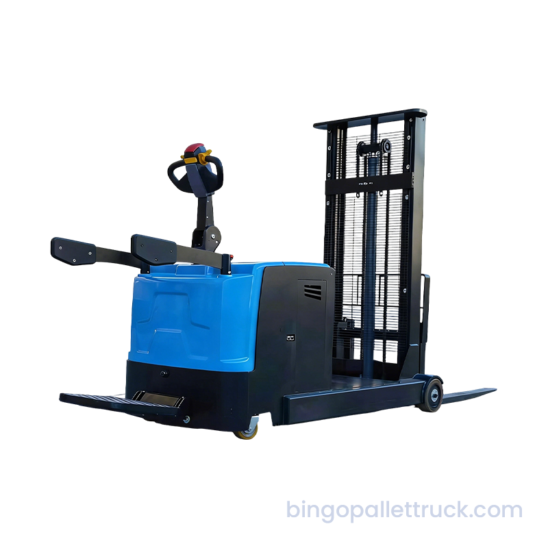 Apilador Eléctrico Contrabalanceado con Plataforma y EPS de 2000kg para Almacenamiento en Almacenes