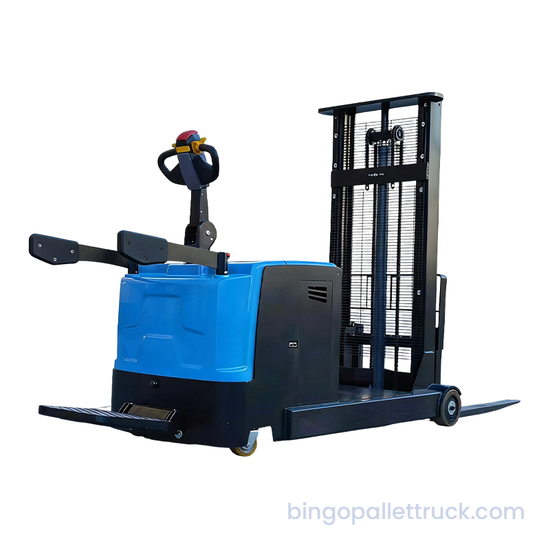Apilador Eléctrico Contrabalanceado con Plataforma y EPS de 1500kg para Manipulación de Palets Pesados